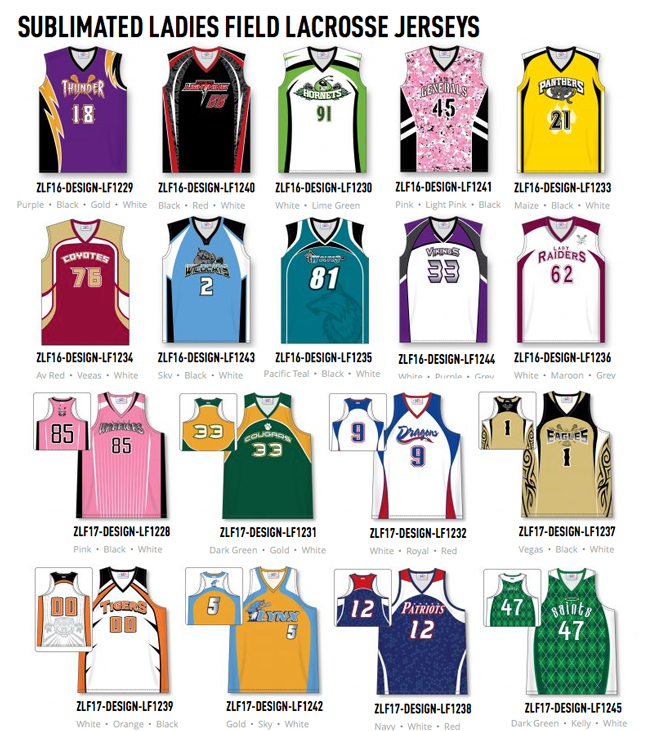 Lacrosse Jerseys by Athletic Knit, JERSEYS UNLIMITED offers blank